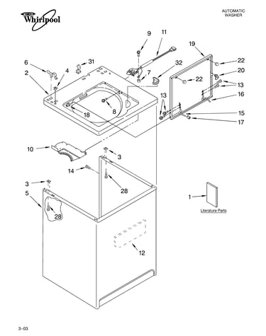 Top and cabinet parts