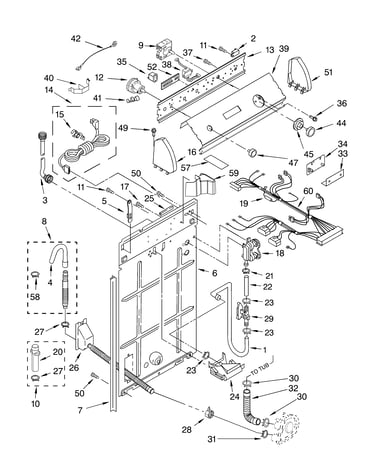 Controls and rear panel parts