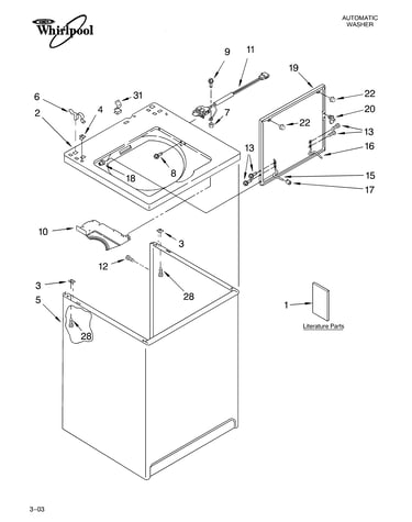 Top and cabinet parts