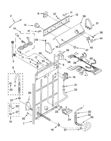 Controls and rear panel parts