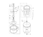 Whirlpool 3XLBR5432JQ1 agitator, basket and tub parts diagram