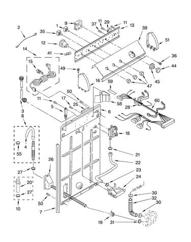 Controls and rear panel parts