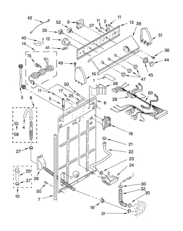 Controls and rear panel parts