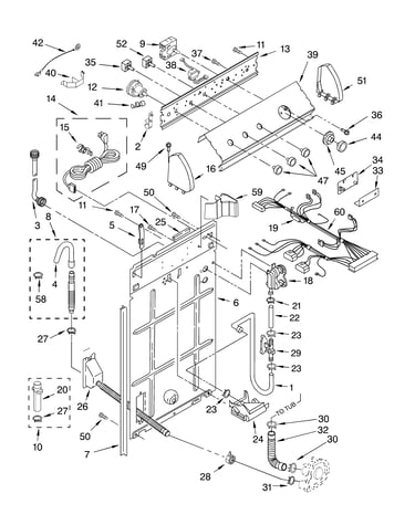 Controls and rear panel parts