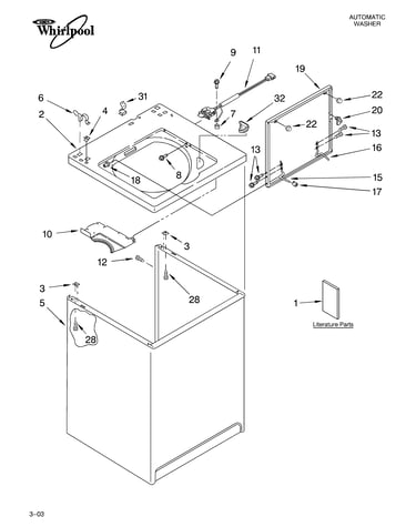 Top and cabinet parts