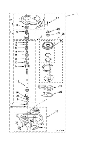 Gearcase parts