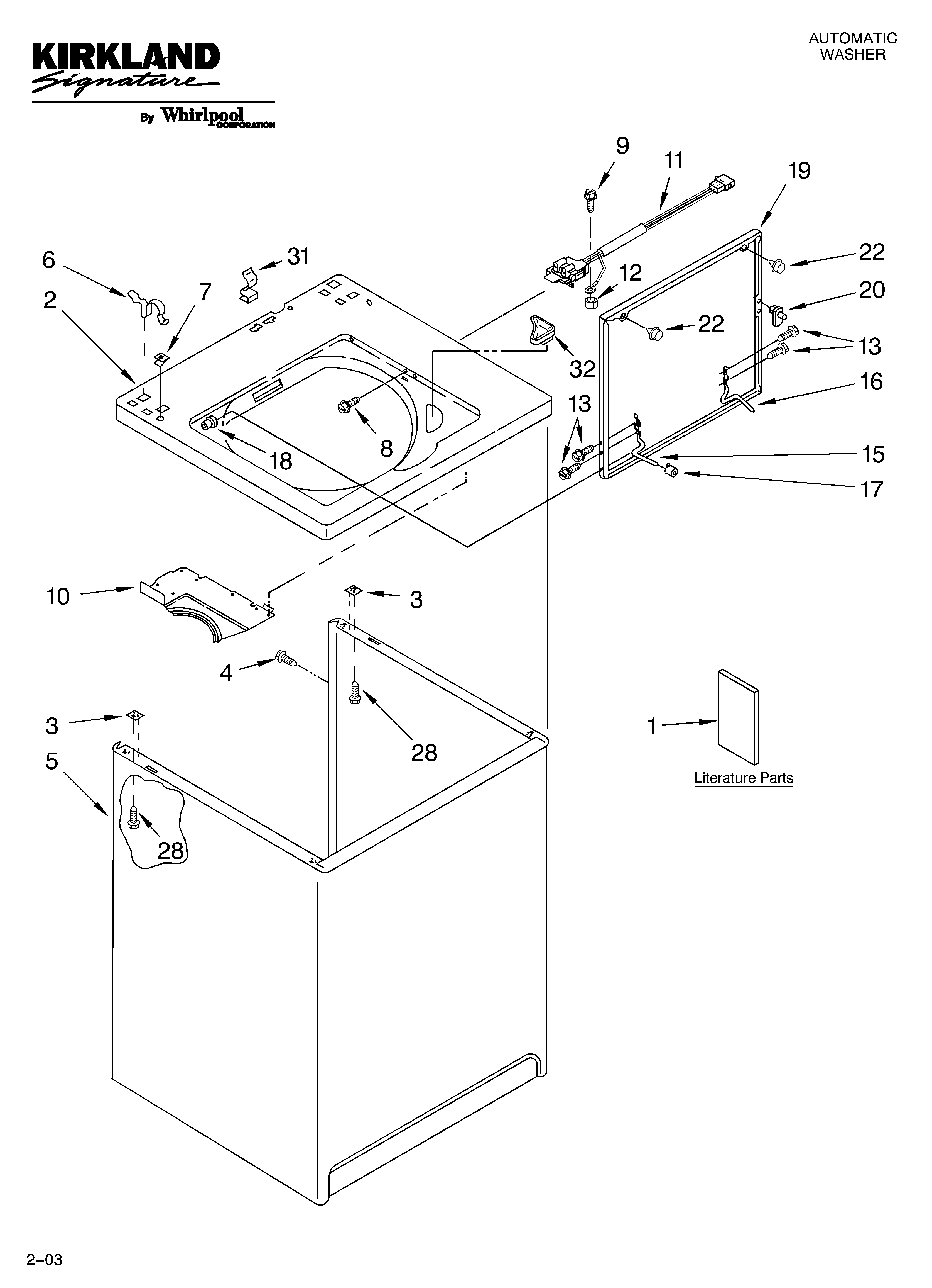 TOP AND CABINET PARTS