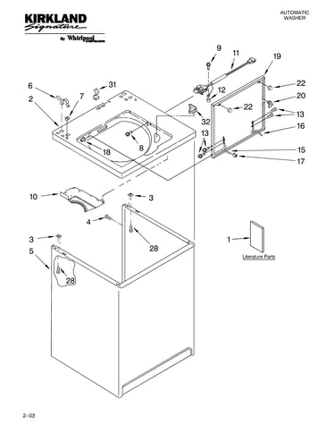 Top and cabinet parts