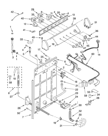 Controls and rear panel parts