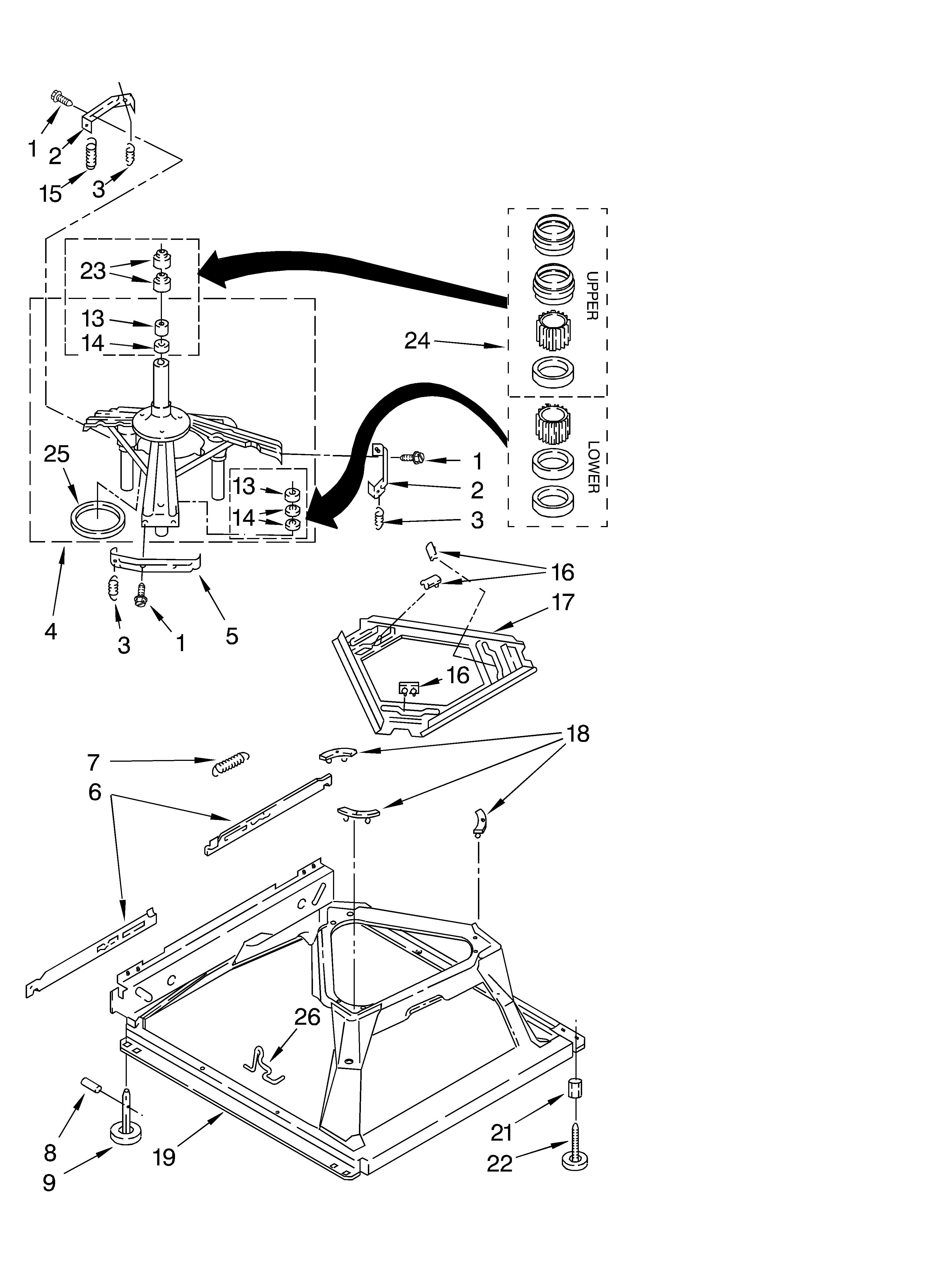 Machine base parts