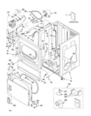 Lower cabinet and front panel parts