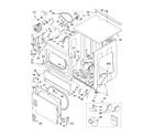 Whirlpool CSP2740KQ2 upper cabinet and front panel parts diagram