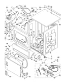 Upper cabinet and front panel parts