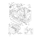 Whirlpool CSP2760KQ2 lower cabinet and front panel parts diagram