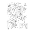 Whirlpool CSP2770KQ1 lower cabinet and front panel parts diagram