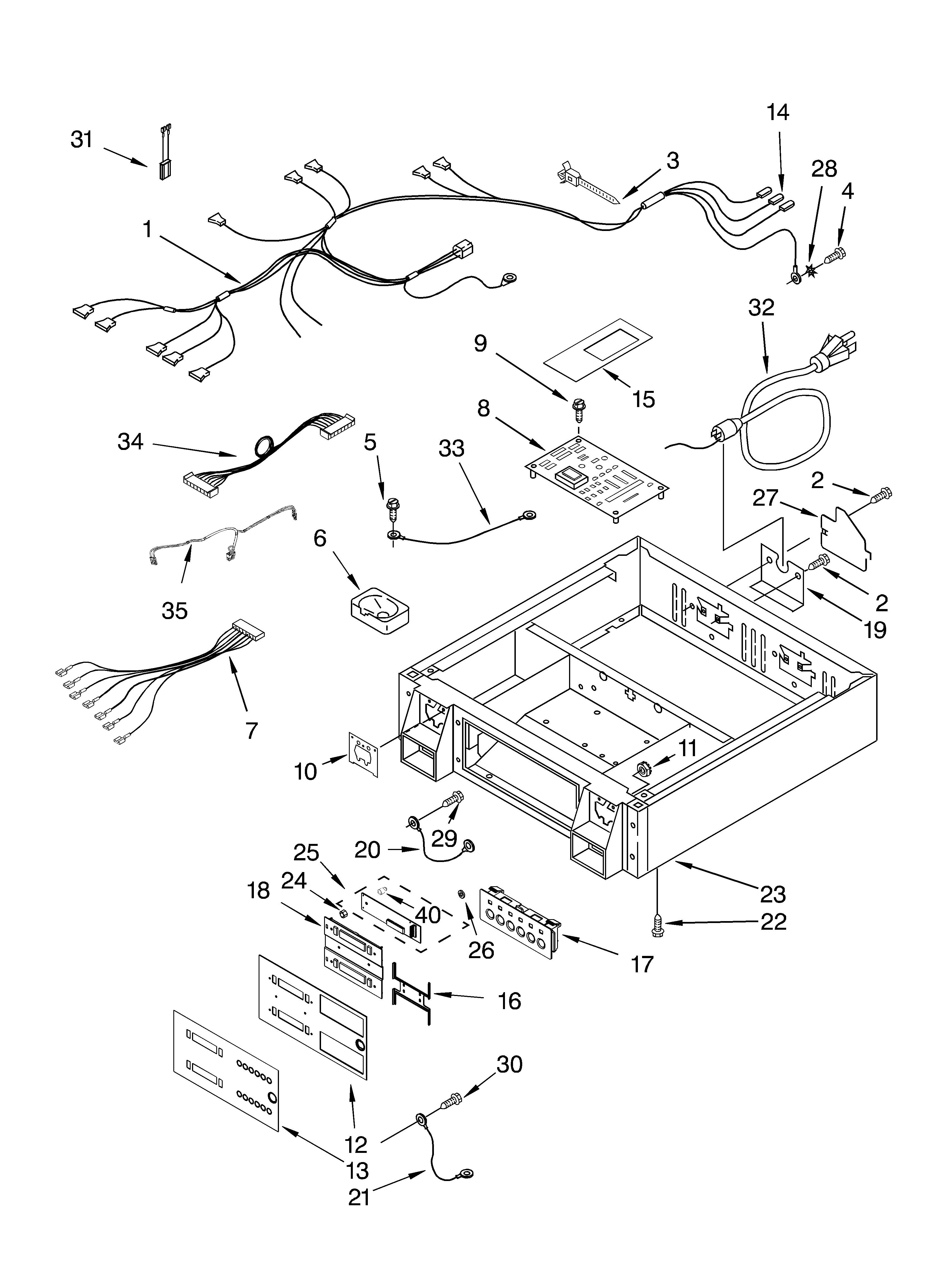 Control panel and separator parts