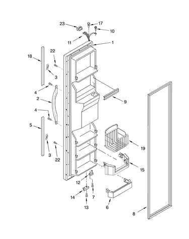 Freezer door parts