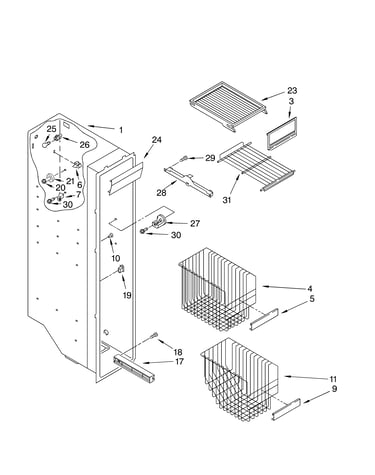 Freezer liner parts