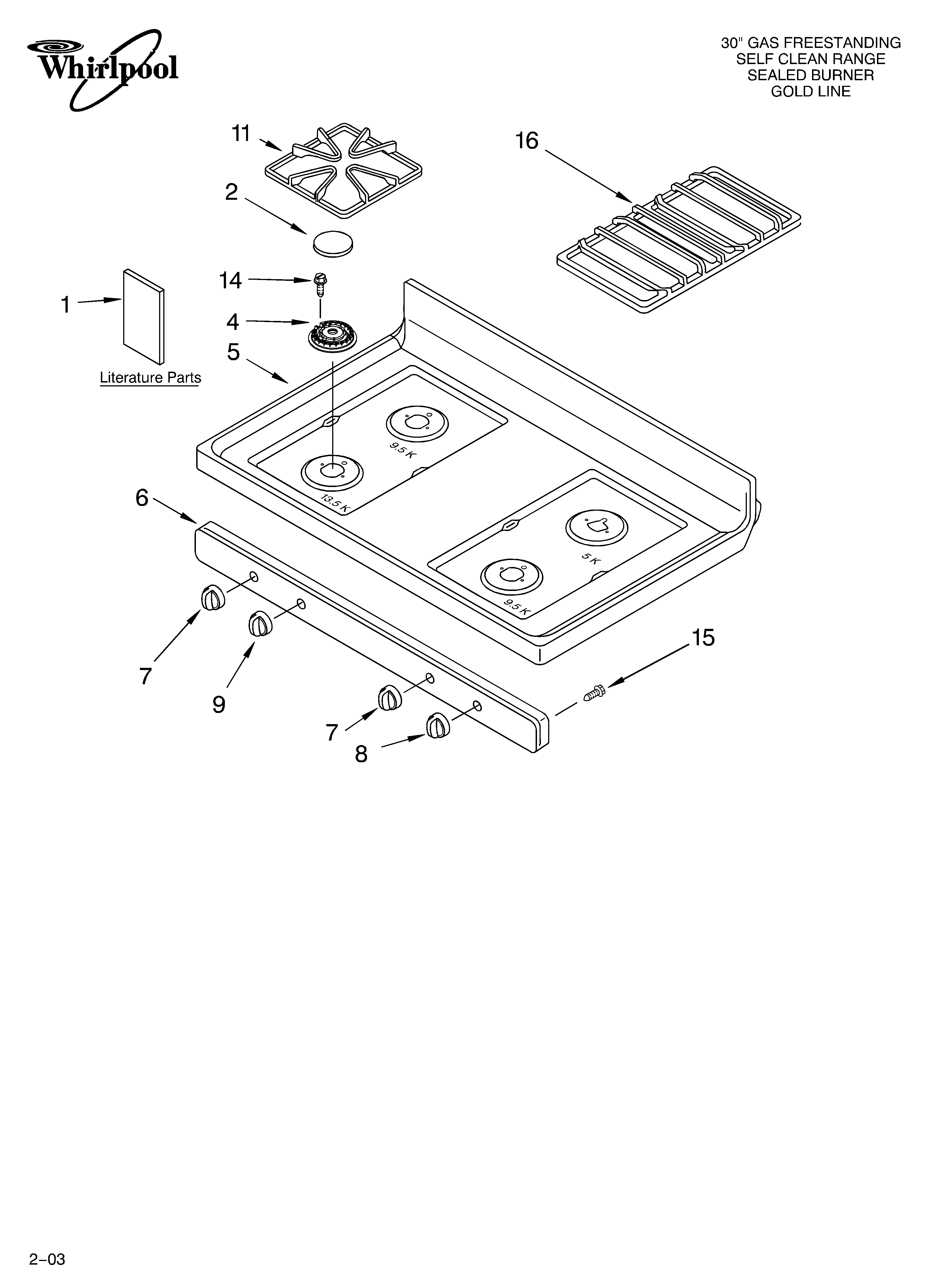 Cooktop parts