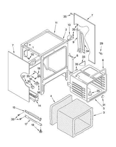 Oven chassis parts