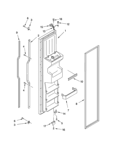 Freezer door parts
