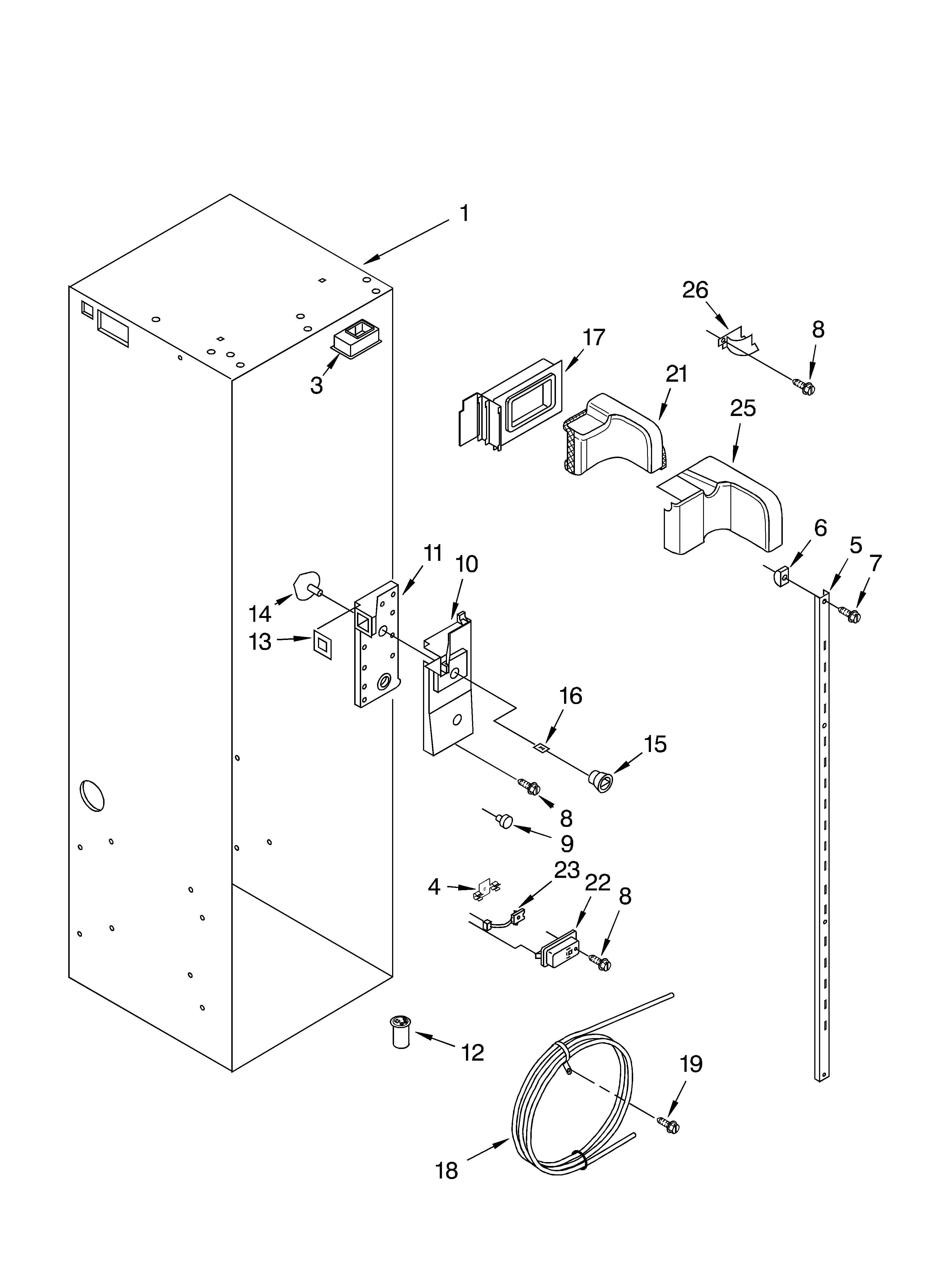 Refrigerator liner parts