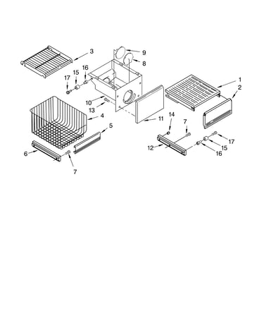 Freezer shelf parts