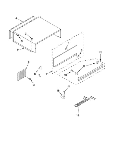 Top grille and unit cover parts