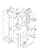 Freezer liner and air flow parts