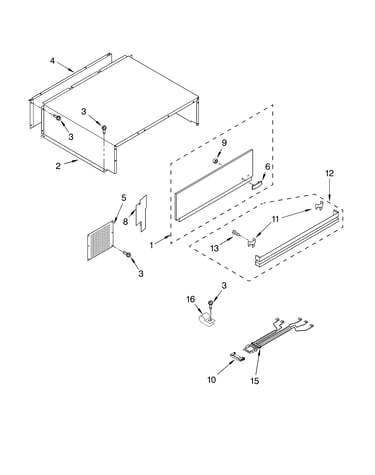 Top grille and unit cover parts