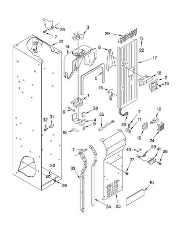 Freezer liner and air flow parts