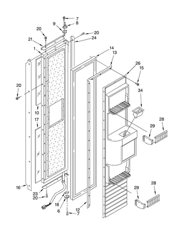 Freezer door parts