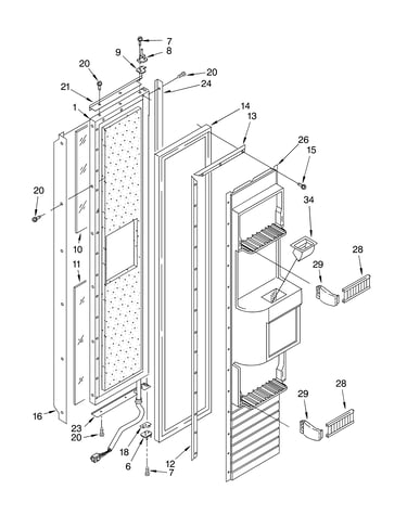 Freezer door parts