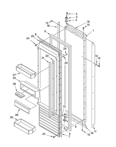 Refrigerator door parts