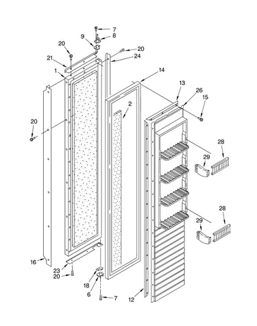 Freezer door parts