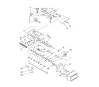 KitchenAid KSSS36QKW02 motor and ice container parts diagram