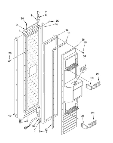 Freezer door parts