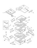 Refrigerator shelf parts