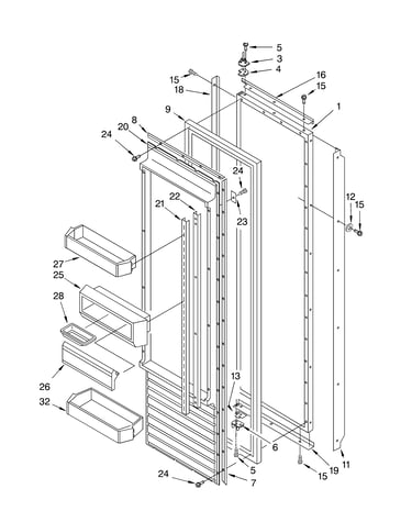 Refrigerator door parts