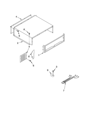 Top grille and unit cover parts