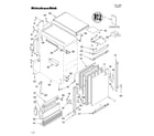 KitchenAid KUIS185JPB3 cabinet liner and door parts diagram