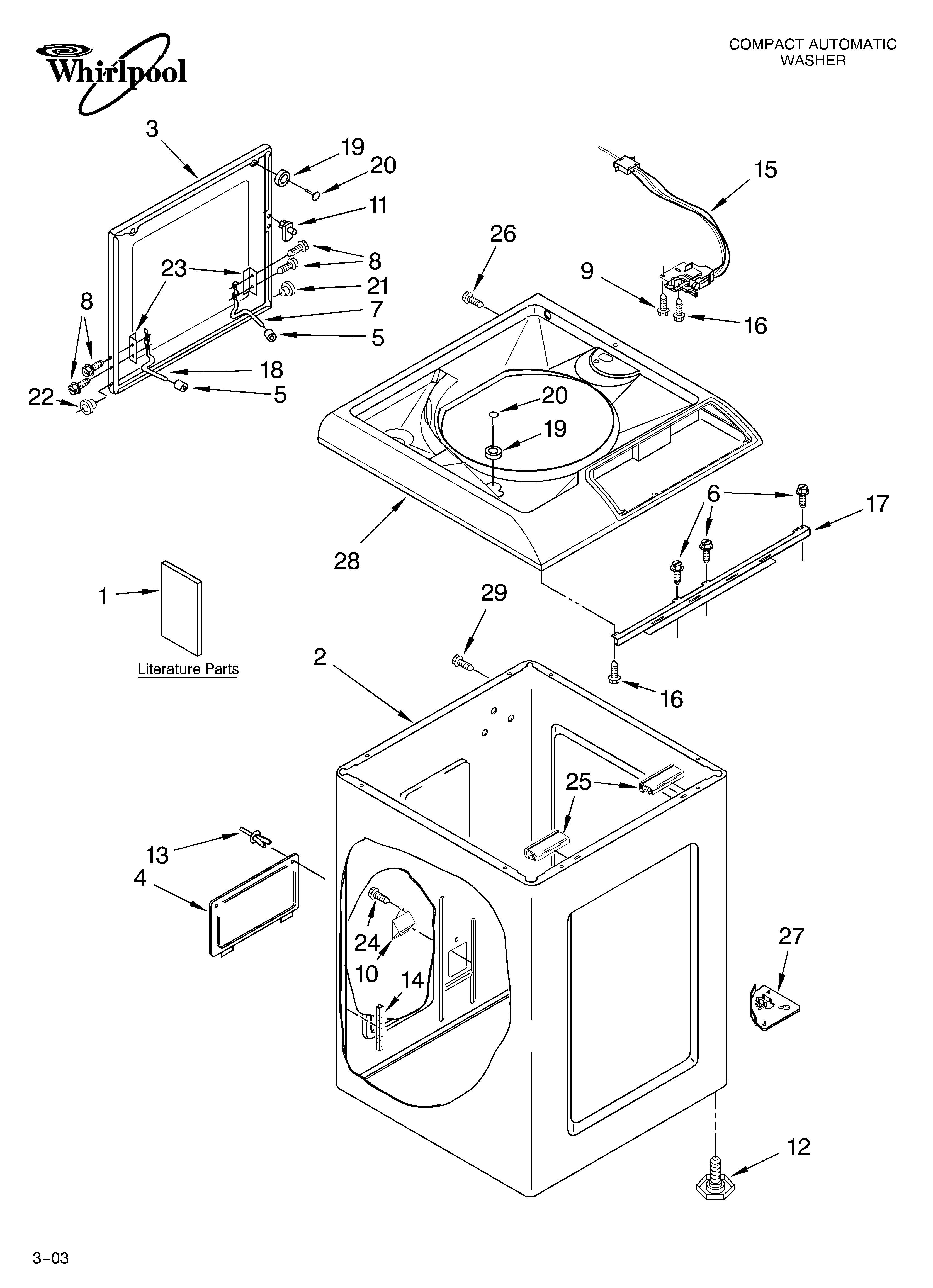 Top and cabinet parts