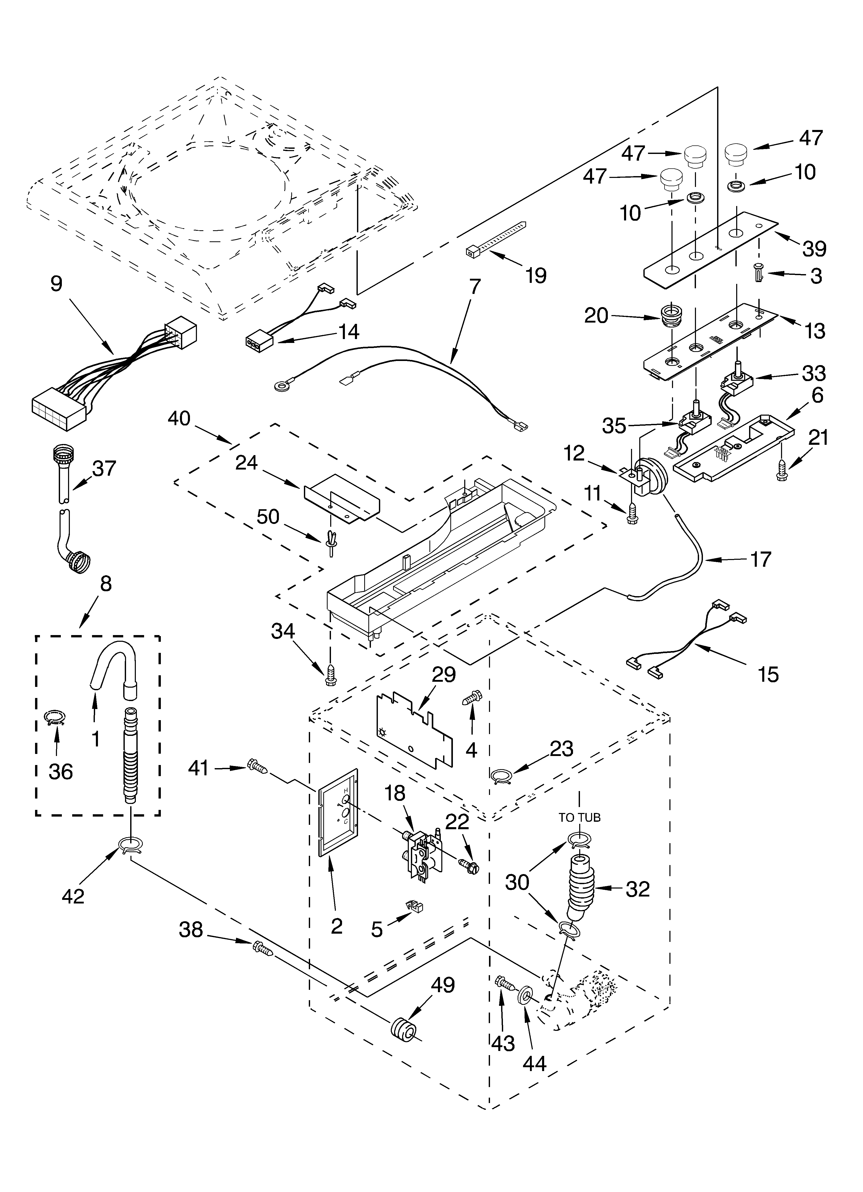 Controls and rear panel parts