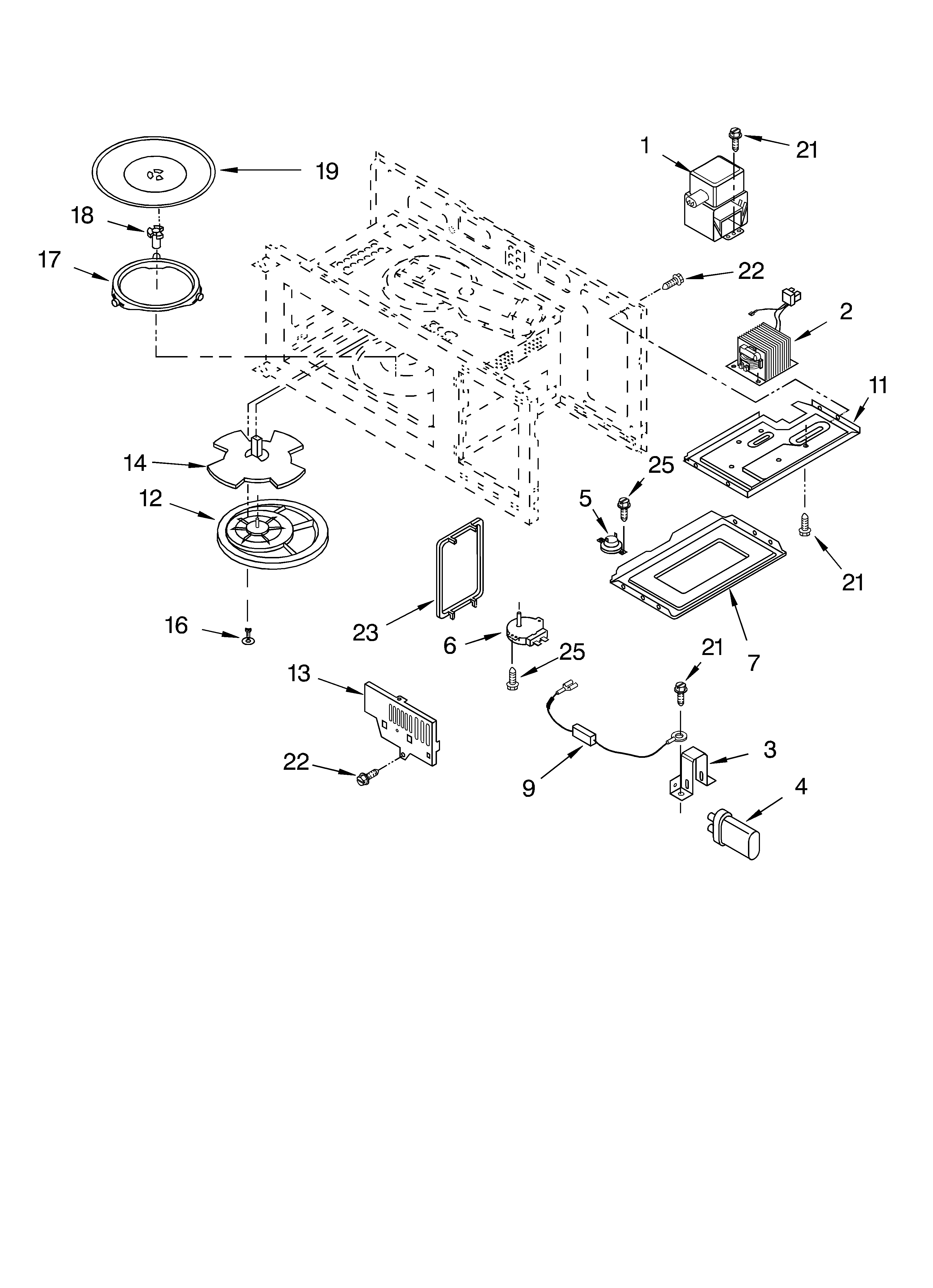 Magnetron and air flow parts
