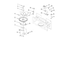 Whirlpool MH8150XJB1 magnetron and turntable parts diagram