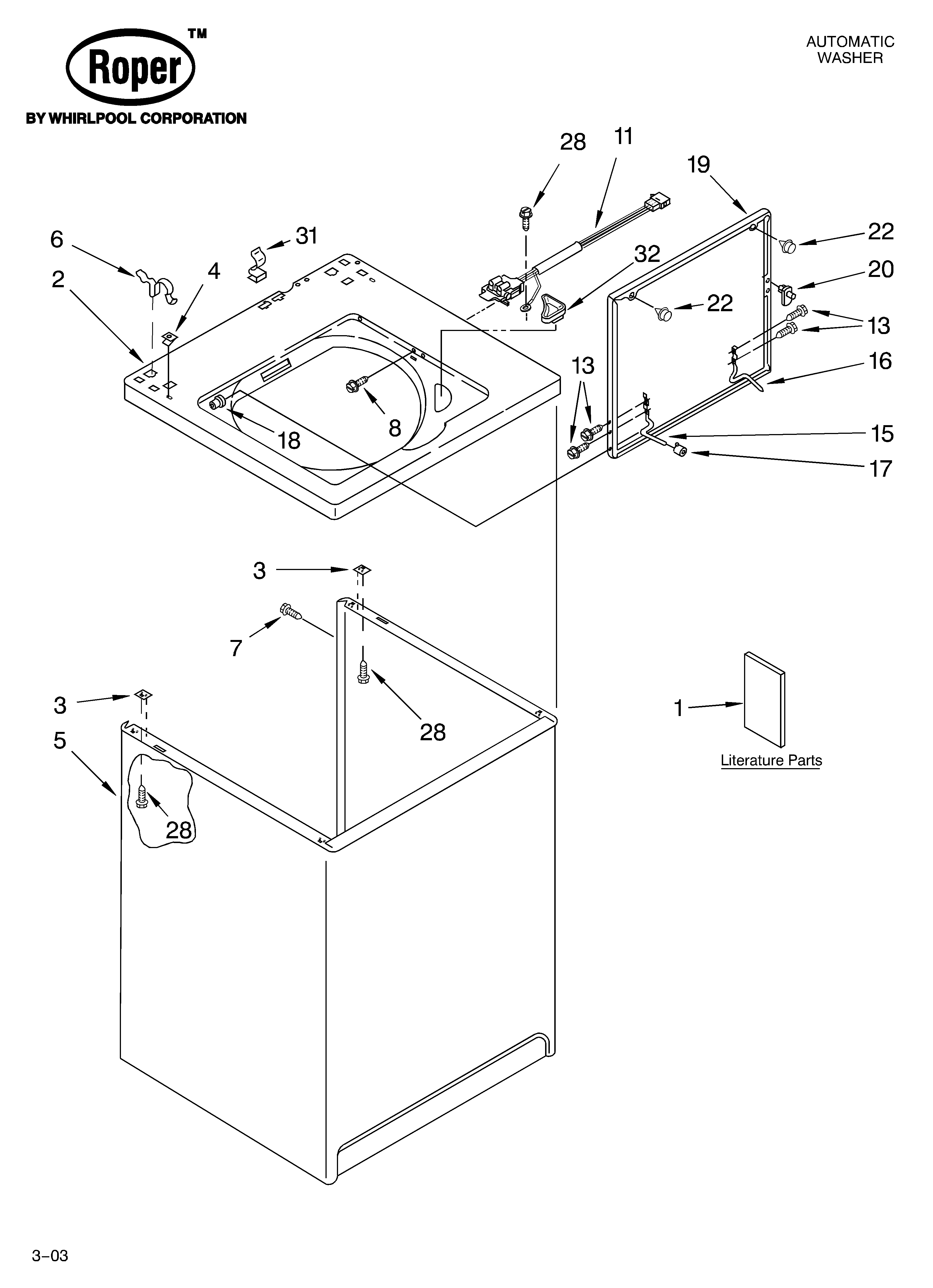 Top and cabinet parts