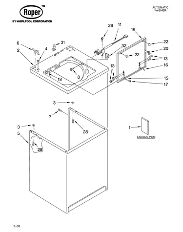 Top and cabinet parts
