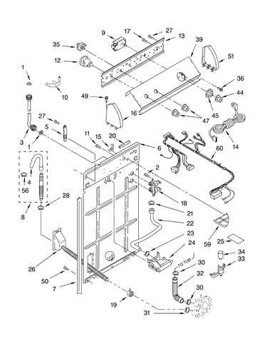 Controls and rear panel parts