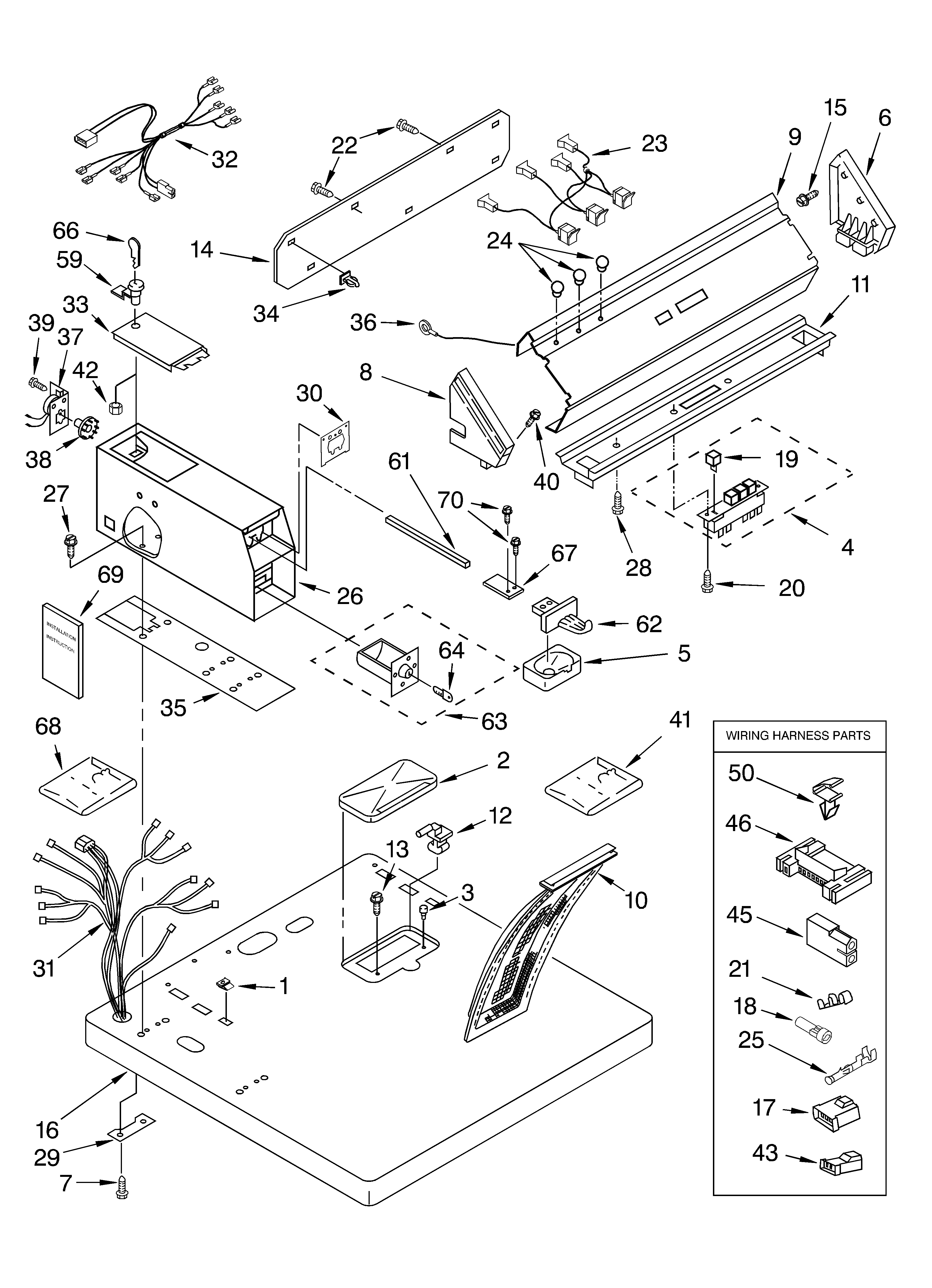 Top and console parts