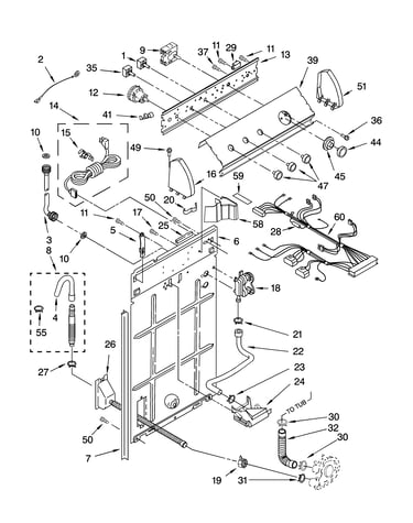 Controls and rear panel parts